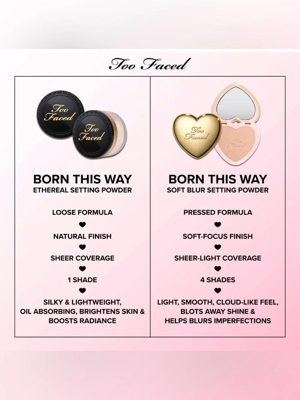 Too Faced Born This Way Soft Blur Flexible Finish Setting Powder Medium NIB